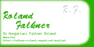 roland falkner business card